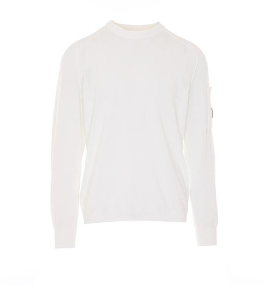 26SS 씨피 컴퍼니 코튼 크레이프 크루넥 렌즈 스웨터 20CMKN105A 006323O103 White