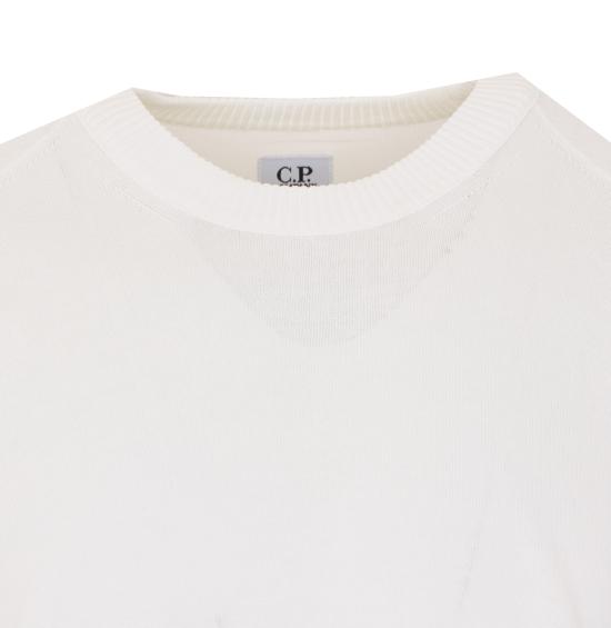 26SS 씨피 컴퍼니 코튼 크레이프 크루넥 렌즈 스웨터 20CMKN105A 006323O103 White - C.P. COMPANY