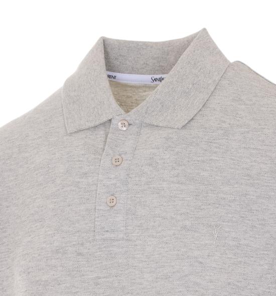26SS 생로랑 폴로 티셔츠 844845 Y37HC1403 Grey - SAINT LAURENT