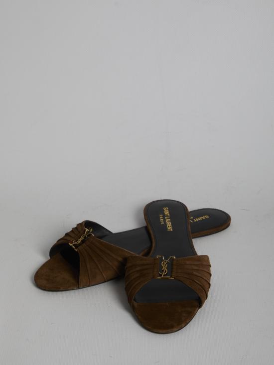 26SS 생로랑 뮬/슬리퍼 869658 BROWN - SAINT LAURENT
