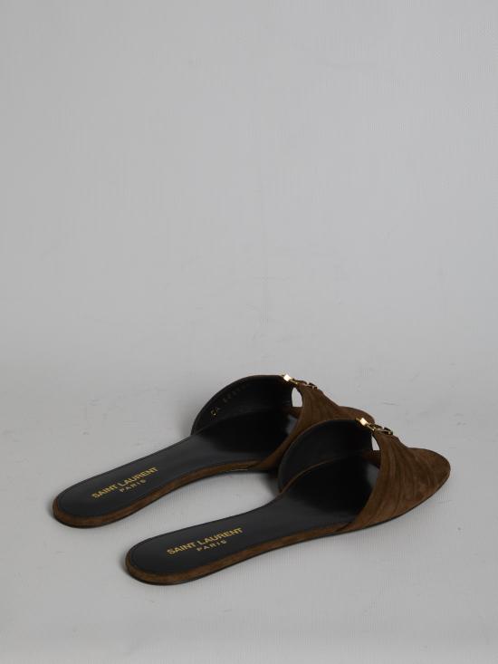 26SS 생로랑 뮬/슬리퍼 869658 BROWN - SAINT LAURENT