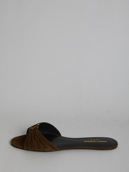 26SS 생로랑 뮬/슬리퍼 869658 BROWN - SAINT LAURENT