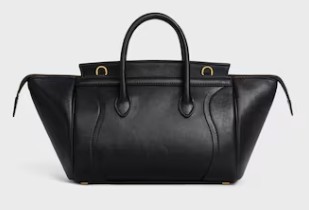 26SS 셀린느 스몰 뉴 러기지백 서플 샤이니 램스킨 124213GW2 38NO BLACK - CELINE