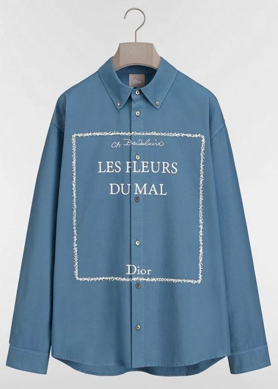 26SS 디올 셔츠 683D587A3051 580 Bleu