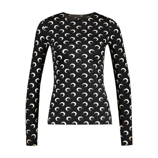 26SS 마린세르 크레센트 문 프린트 긴팔 티셔츠 WTS006ACJER0001 IT99 multicolor