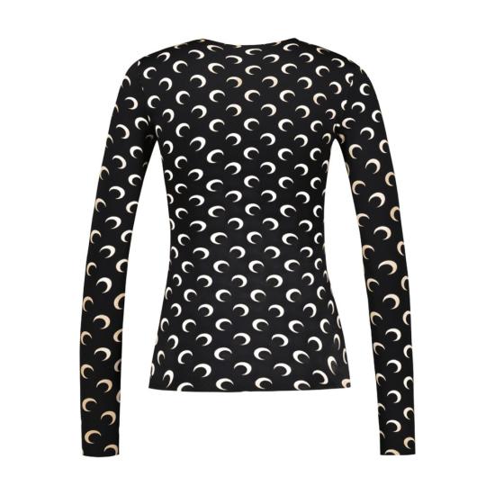 26SS 마린세르 크레센트 문 프린트 긴팔 티셔츠 WTS006ACJER0001 IT99 multicolor - MARINE SERRE