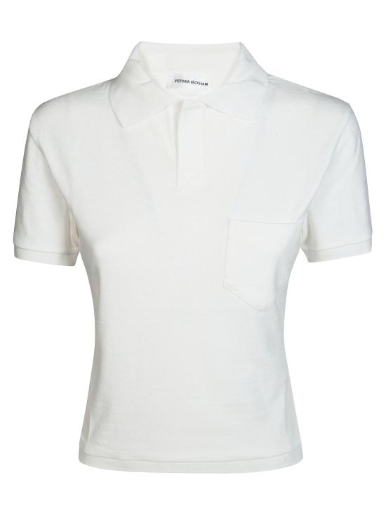 26SS 빅토리아 베컴 폴로 티셔츠 1226JTP007241A BIANCO