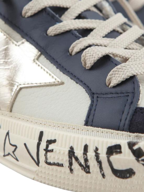 26SS [키즈] 골든구스 스니커즈 GTF00496 F008058 15865 15865 DIRTY WHITE DARK BLUE PLATINUM - GOLDEN GOOSE