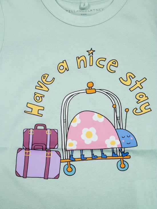 26SS [키즈] 스텔라 맥카트니 티셔츠 TY8A41Z0437 754 VERDE - STELLA MCCARTNEY