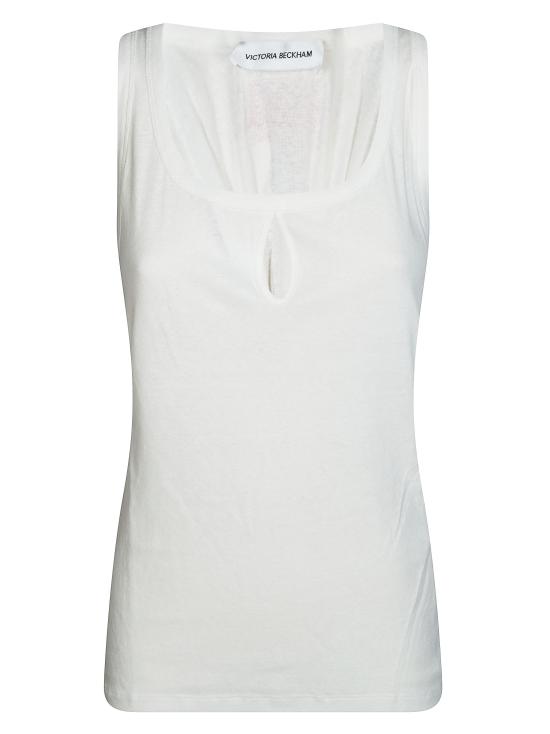 26SS 빅토리아 베컴 민소매 티셔츠 1226JTP007237A BIANCO