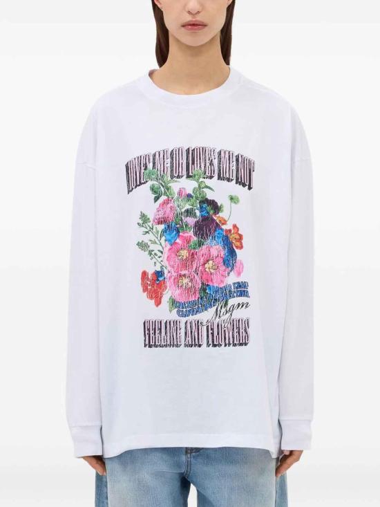 26SS 엠에스지엠 반팔 티셔츠 4041MDM86SE26728501 White - MSGM