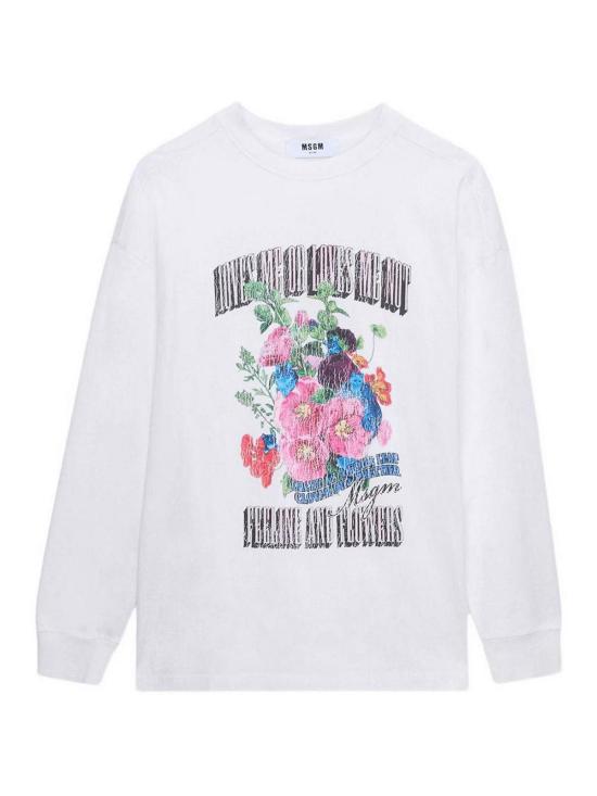 26SS 엠에스지엠 반팔 티셔츠 4041MDM86SE26728501 White