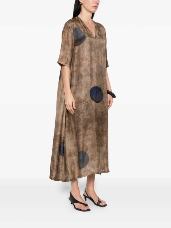 26SS 우마 왕 원피스 UW5093 UW063 BROWN BLUE - UMA WANG