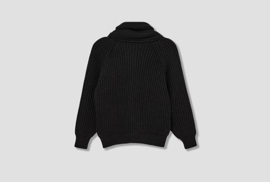 26SS 코모리 자켓 캐시미어 와시 숄 칼라 니트 재킷 C03-06017 블랙 - COMOLI