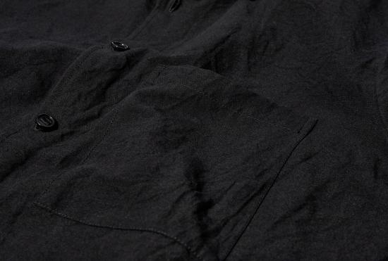 26SS 맨틀 긴팔 셔츠 새 -1 - 블랙 린넨 R20S1 - MAN-TLE