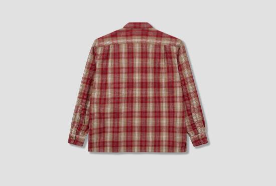 26SS 아프레쎄 긴팔 셔츠 빈티지 코튼 실크 네프 트윌 체크  26SAP-02-06 레드 - A.PRESSE