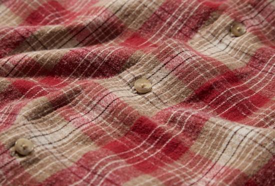 26SS 아프레쎄 긴팔 셔츠 빈티지 코튼 실크 네프 트윌 체크  26SAP-02-06 레드 - A.PRESSE