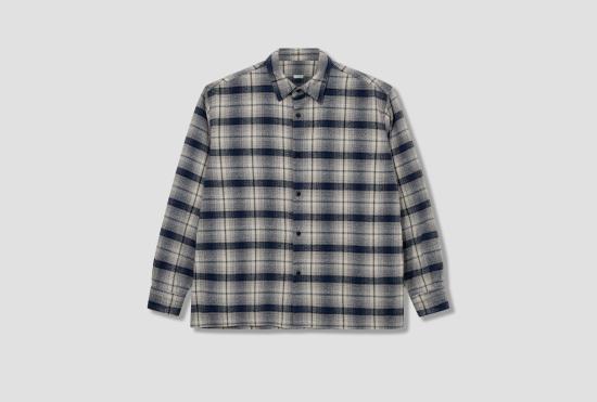 26SS 아프레쎄 긴팔 셔츠 빈티지 코튼 실크 네프 트윌 체크  26SAP-02-20 네이비