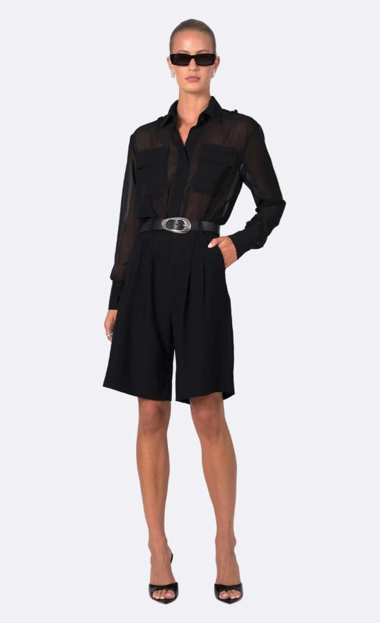  논살란트 레이블 바디수트 티셔츠 Nonchalant Label Nadine 보디수트 블랙