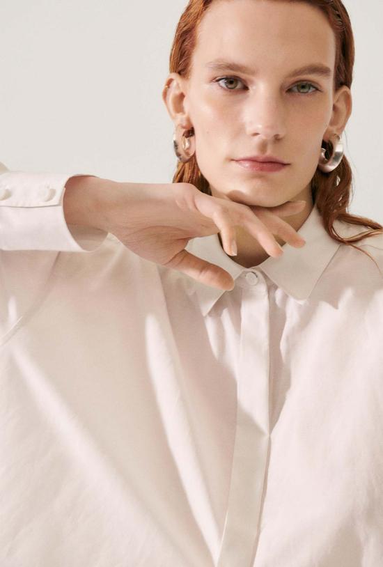  실크 런드리 셔츠 실크 세탁 면 실크 아침 셔츠 먼지 - SILK LAUNDRY