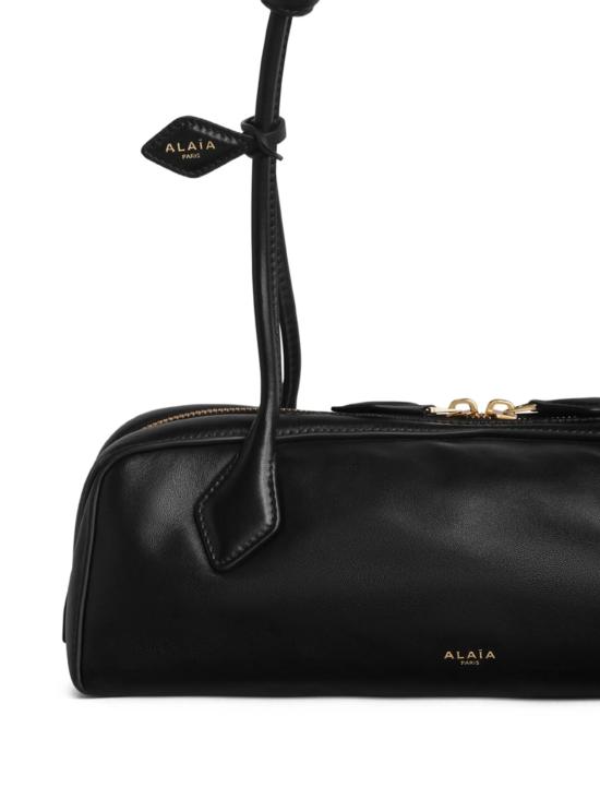 26SS 알라이아 르 테켈 미디움 레더 숄더백 AA1S06033I152 999 Black - ALAIA