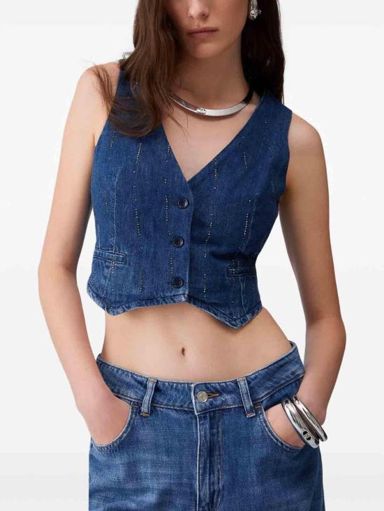 26SS 리우조 베스트 UA6188D031578033 Blue - LIU JO