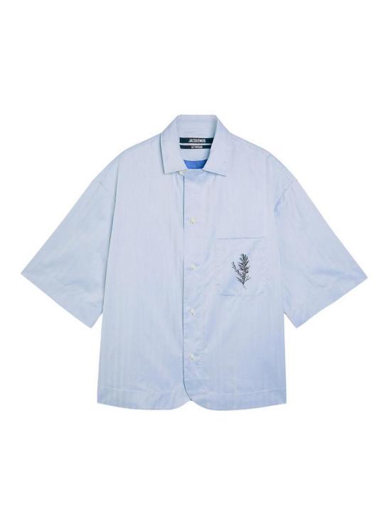 26SS 자크뮈스 반팔 셔츠 SHM00610AW007763GU Blue - JACQUEMUS