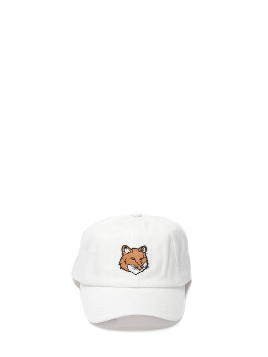 25FW 메종키츠네 폭스 헤드 캡 PM06100WW0096P100 White - MAISON KITSUNE