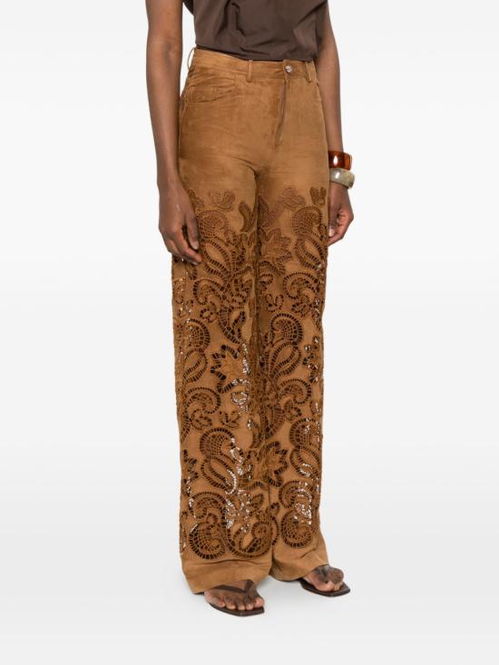 26SS 에르마노 피렌제 스트레이트 팬츠 D48EP049 E92MFA18 Marrone chiaro - ERMANNO FIRENZE