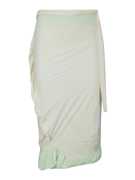 26SS 오토링거 미디 스커트 10330280302BEIGRN White