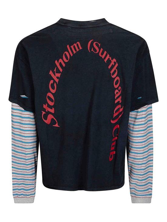 26SS 스톡홀름 서프보드 클럽 반팔 티셔츠 U1000267BLACKSTRIPE Black - STOCKHOLM SURFBOARD CLUB