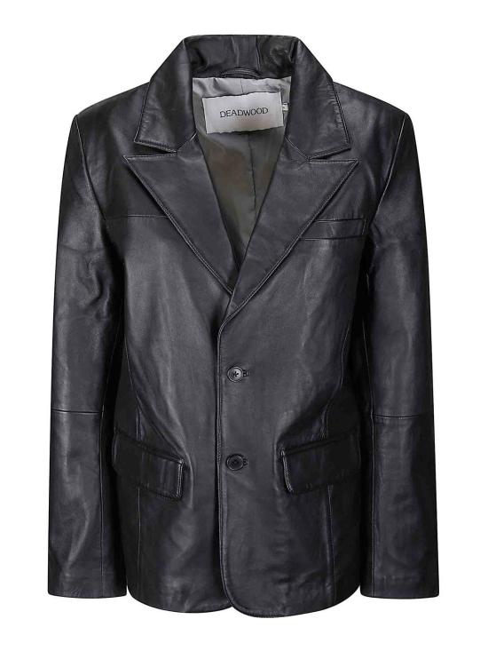 25FW 데드우드 가죽 자켓 DWUSTAO001BLACK Black