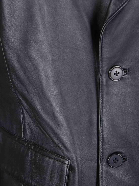 25FW 데드우드 가죽 자켓 DWUSTAO001BLACK Black - DEADWOOD