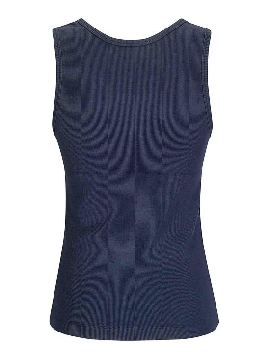 26SS 메종키츠네 베이비 폭스 립드 탱크탑 MW00121KA00330413 Dark Blue - MAISON KITSUNE