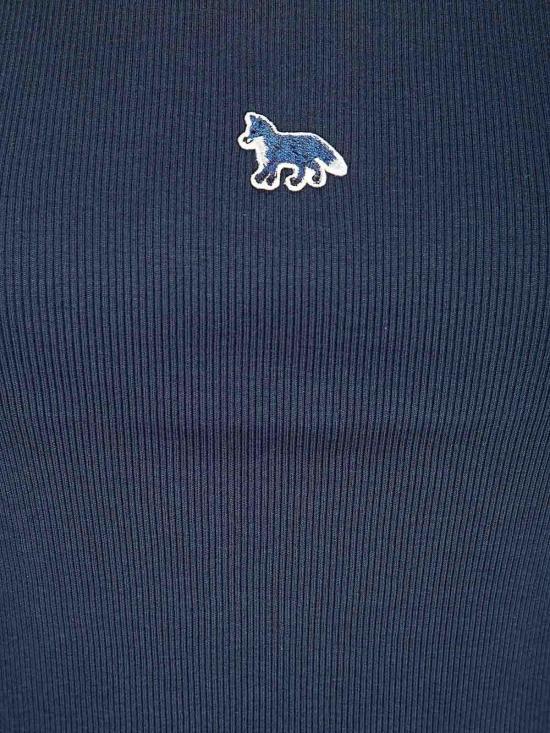 26SS 메종키츠네 베이비 폭스 립드 탱크탑 MW00121KA00330413 Dark Blue - MAISON KITSUNE