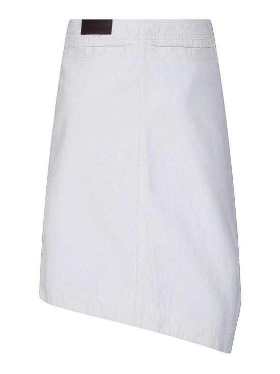 26SS 르메르 애시메트릭 데님 스커트 SK1072LD1069WH086 White - LEMAIRE