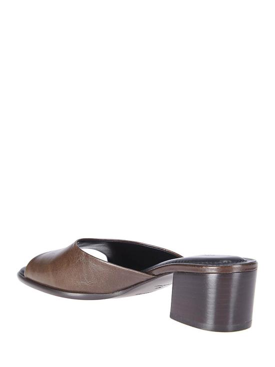 26SS 르메르 스퀘어 힐 뮬 FO0257LL0078BR449 Dark Brown - LEMAIRE