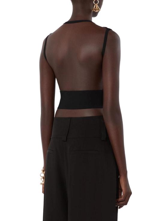 26SS 스포트막스 민소매 티셔츠 261236E20 Black - SPORTMAX