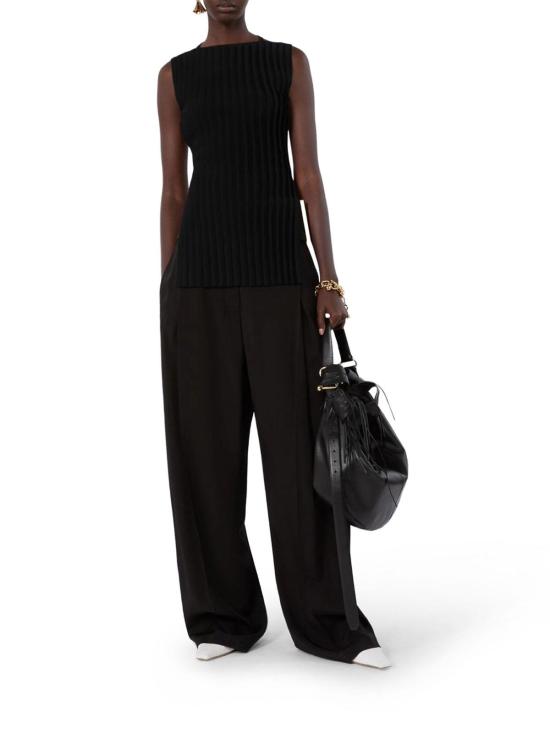 26SS 스포트막스 민소매 티셔츠 261236E20 Black - SPORTMAX