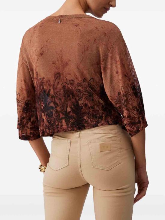 26SS 리우조 긴팔 티셔츠 CA6355MA71NP9655 Brown - LIU JO