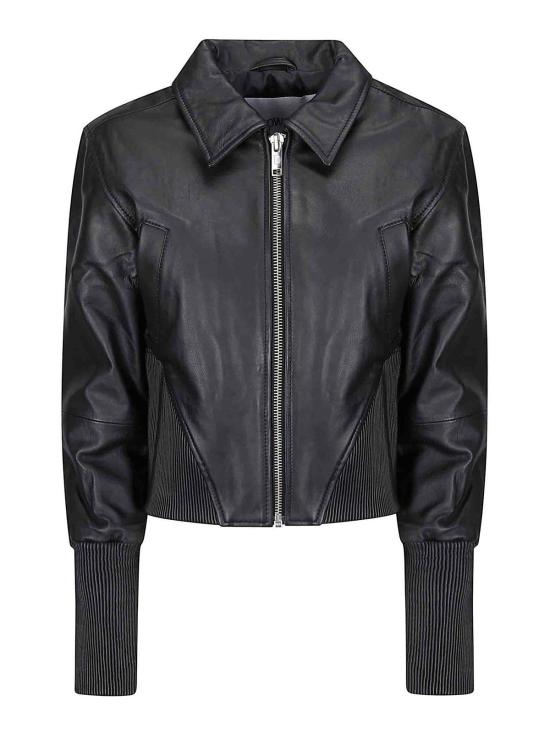 25FW 데드우드 가죽 자켓 DWWANGO001BLACK Black