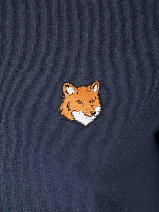 26SS 메종키츠네 폭스 헤드 레귤러 티셔츠 PW00113KJ70260413 Dark Blue - MAISON KITSUNE