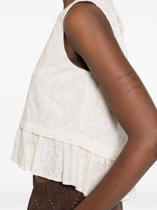 26SS 리우조 블라우스 WA6453T472AP9417 Beige - LIU JO