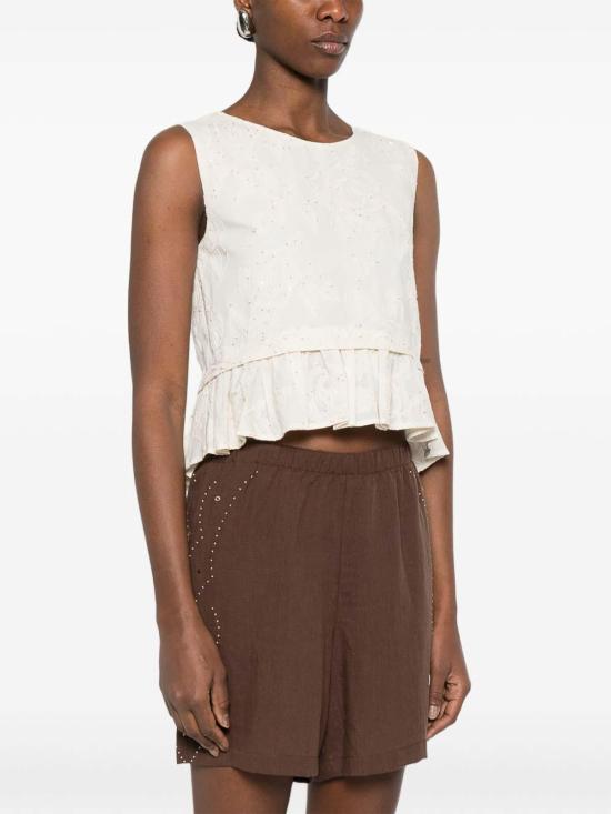 26SS 리우조 블라우스 WA6453T472AP9417 Beige - LIU JO