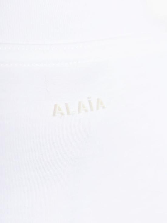 26SS 알라이아 반팔 티셔츠 AA9I0021J095C 000 White - ALAIA