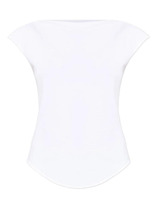 26SS 알라이아 반팔 티셔츠 AA9I0021J095C 000 White