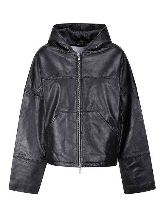 25FW 데드우드 가죽 자켓 DWMHECO001BLACK Black