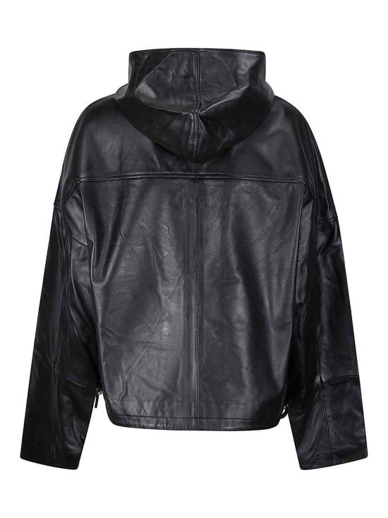 25FW 데드우드 가죽 자켓 DWMHECO001BLACK Black - DEADWOOD