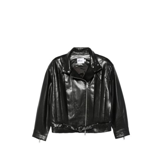  셀프 포트레이트 자켓 가죽 아우터 재킷 블랙