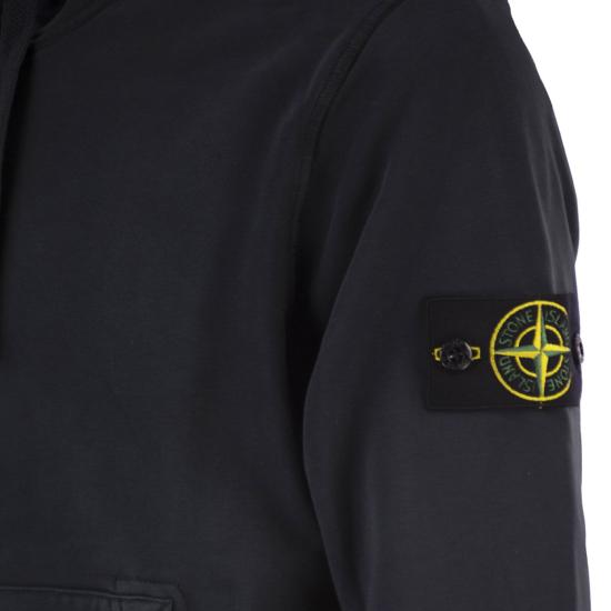  스톤 아일랜드 오가닉 코튼 플리스 레귤러핏 후드 스웨트셔츠 L1S156100062 NAVY - STONE ISLAND